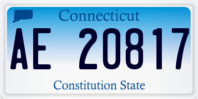 CT license plate AE20817