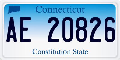 CT license plate AE20826