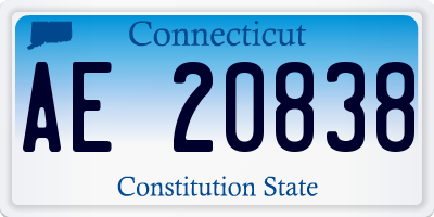 CT license plate AE20838