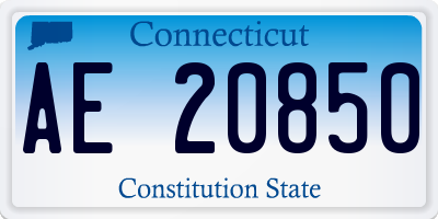 CT license plate AE20850