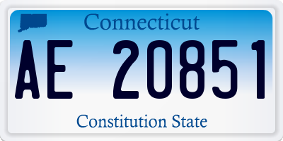CT license plate AE20851
