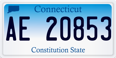 CT license plate AE20853