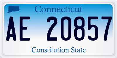 CT license plate AE20857