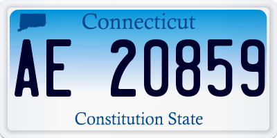 CT license plate AE20859