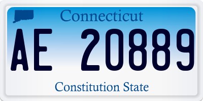 CT license plate AE20889
