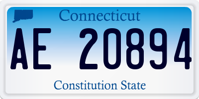 CT license plate AE20894