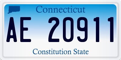 CT license plate AE20911