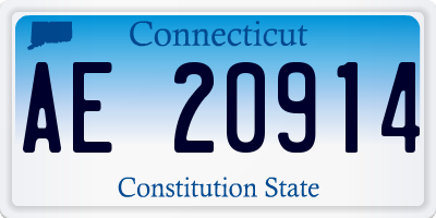 CT license plate AE20914