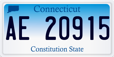CT license plate AE20915