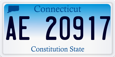 CT license plate AE20917