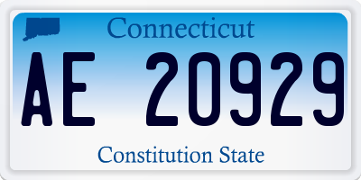 CT license plate AE20929