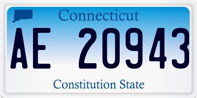 CT license plate AE20943