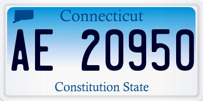 CT license plate AE20950