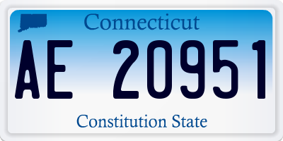 CT license plate AE20951