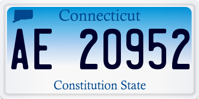 CT license plate AE20952