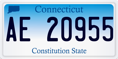 CT license plate AE20955