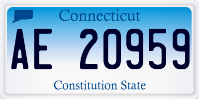 CT license plate AE20959