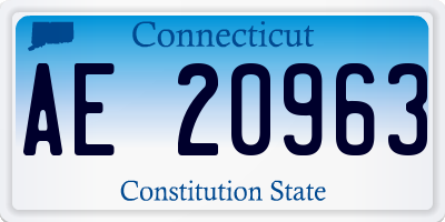CT license plate AE20963