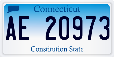 CT license plate AE20973