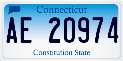 CT license plate AE20974