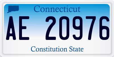 CT license plate AE20976