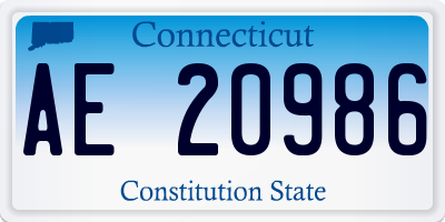 CT license plate AE20986