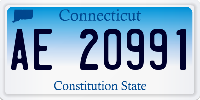 CT license plate AE20991