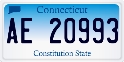 CT license plate AE20993