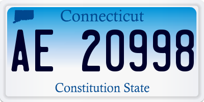 CT license plate AE20998