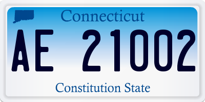 CT license plate AE21002