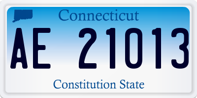 CT license plate AE21013