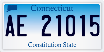 CT license plate AE21015