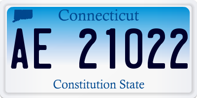 CT license plate AE21022