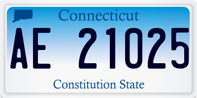 CT license plate AE21025