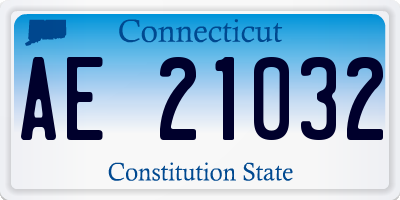 CT license plate AE21032