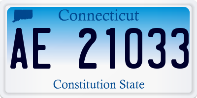 CT license plate AE21033