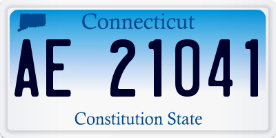 CT license plate AE21041