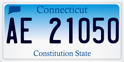 CT license plate AE21050