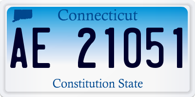 CT license plate AE21051