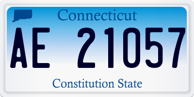 CT license plate AE21057
