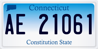 CT license plate AE21061