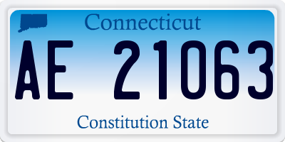 CT license plate AE21063