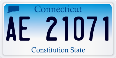 CT license plate AE21071