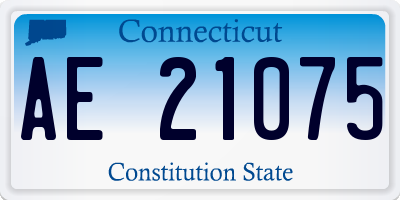 CT license plate AE21075