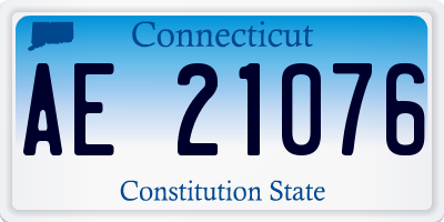 CT license plate AE21076