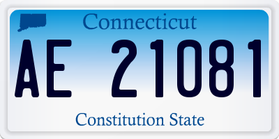 CT license plate AE21081