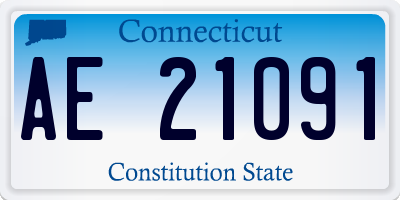 CT license plate AE21091