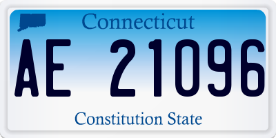 CT license plate AE21096