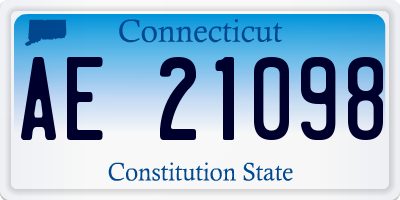 CT license plate AE21098