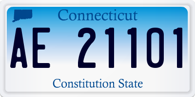 CT license plate AE21101